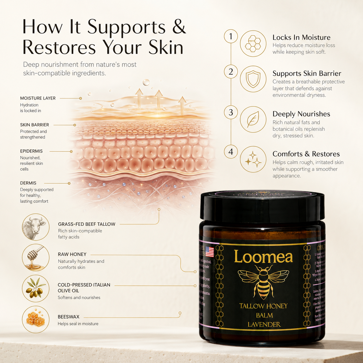 Tallow Honey Balm